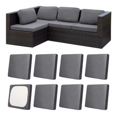 MRGSDL front view of packaged 8-piece cushion covers showing color options and clean presentation benefit