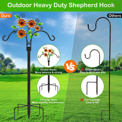 MRHEPHAESTUS arms holding two bird feeders to attract more birds and reduce crowding