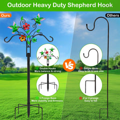 MRHEPHAESTUS double arm holding hummingbird feeders and baskets for organized display