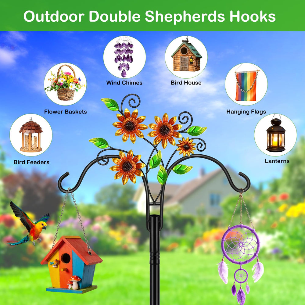 MRHEPHAESTUS hooks with hanging plants and lantern, adding decorative outdoor ambiance