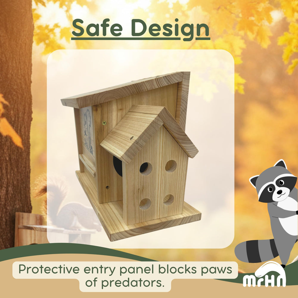 MRHN predator guard detail demonstrating added protection for nesting squirrels