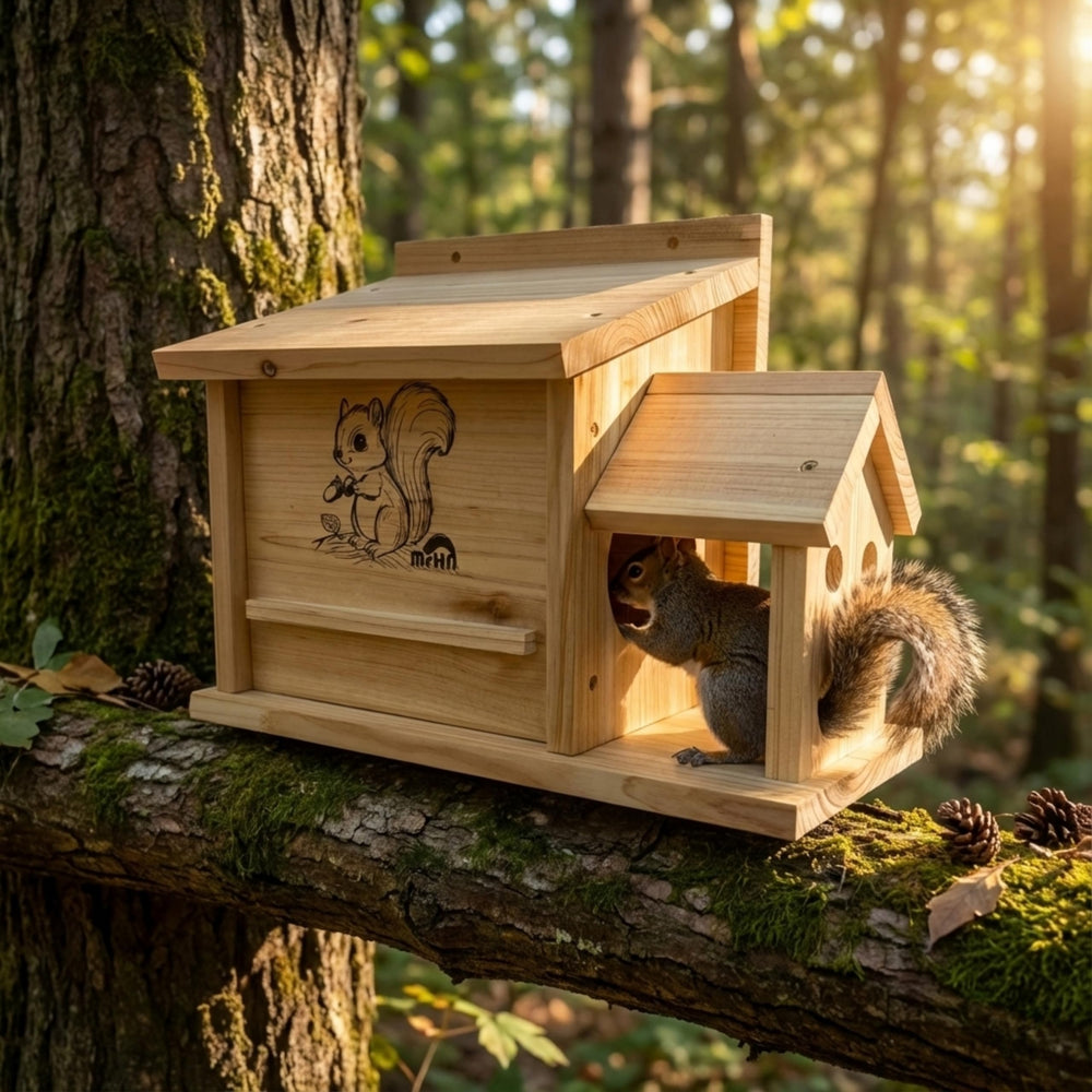 MRHN side profile showing box dimensions and sturdy fir wood construction