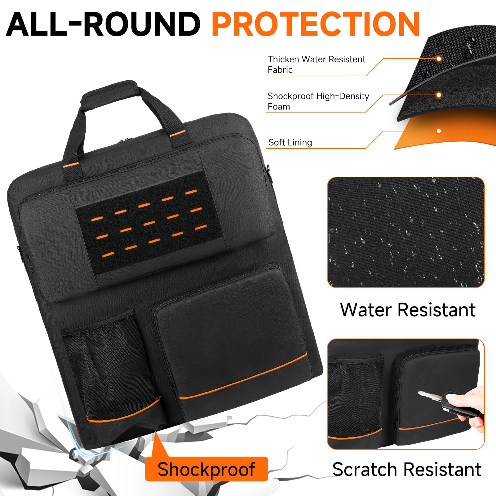 MRINCA bag open with panel at campsite demonstrating safe transport benefit