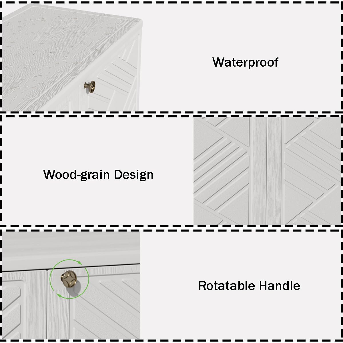 Mrosaa resin texture closeup showing durable finish and low maintenance