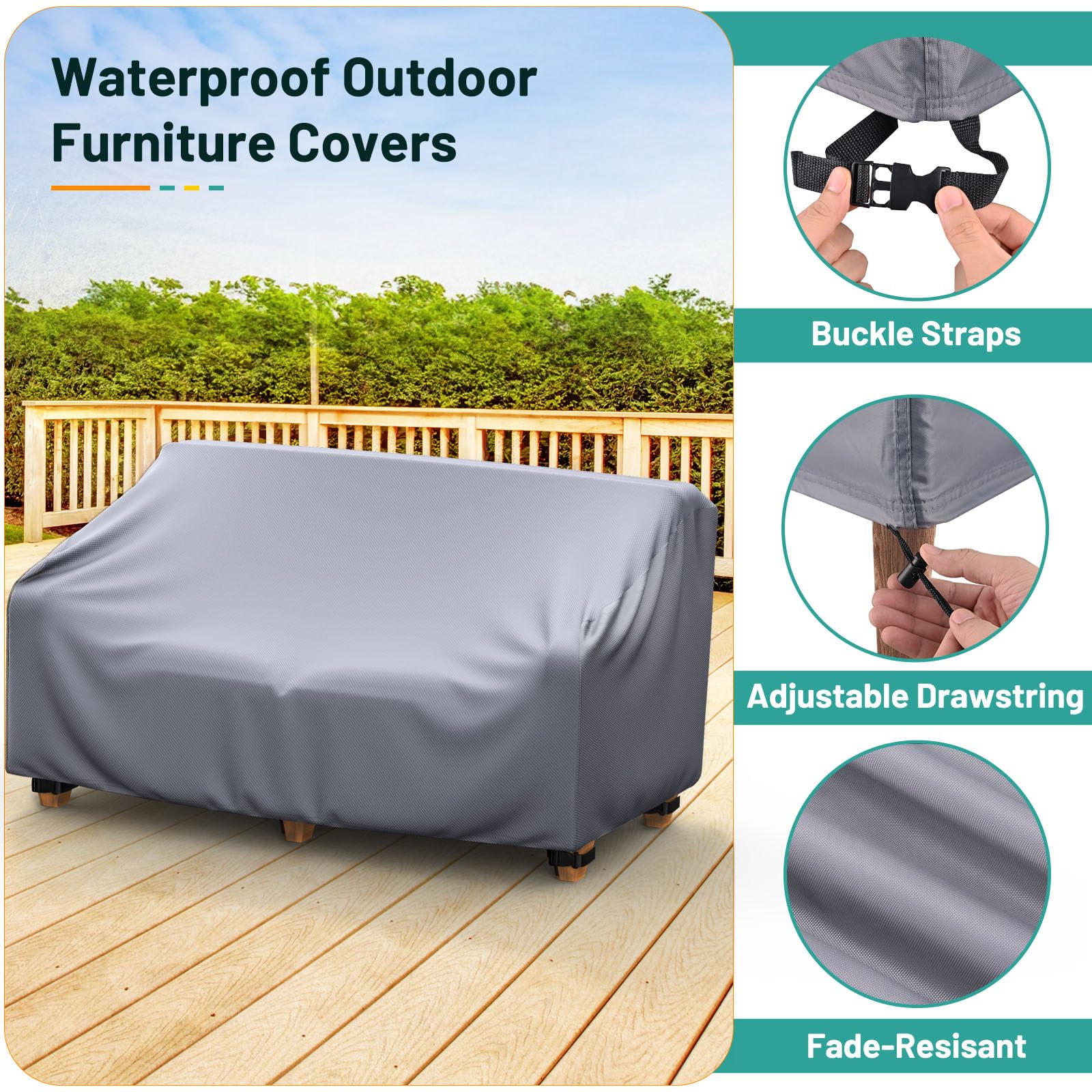 Mrrihand single chair cover on balcony showing snug fit advantage