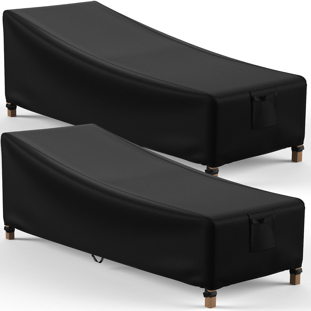 Mrrihand front view cover fitted on chaise lounge protecting outdoors