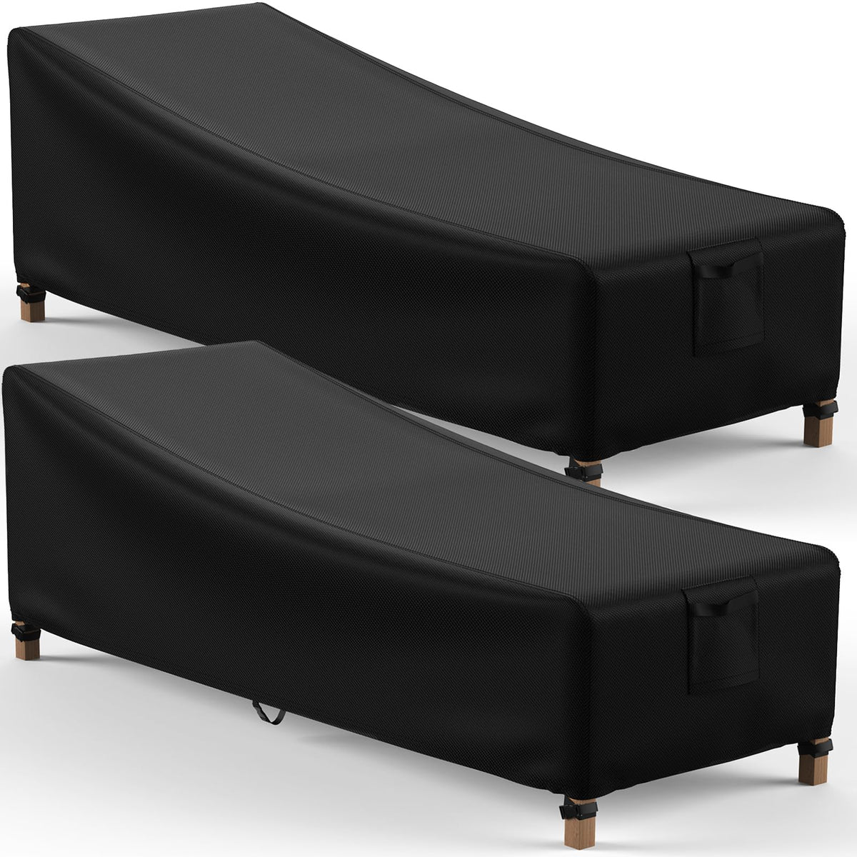 Mrrihand front view cover fitted on chaise lounge protecting outdoors