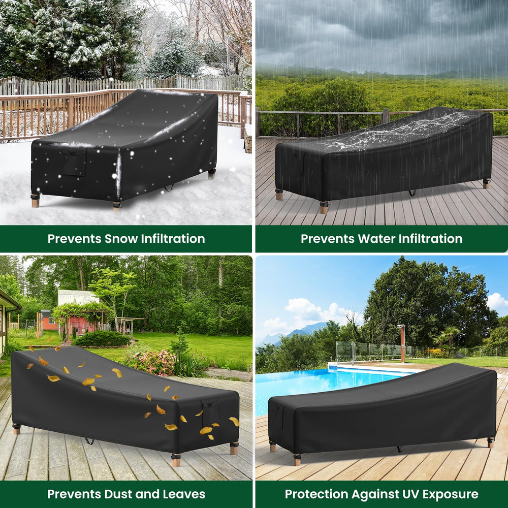 Mrrihand cover on a patio lounge demonstrating weather protection benefit