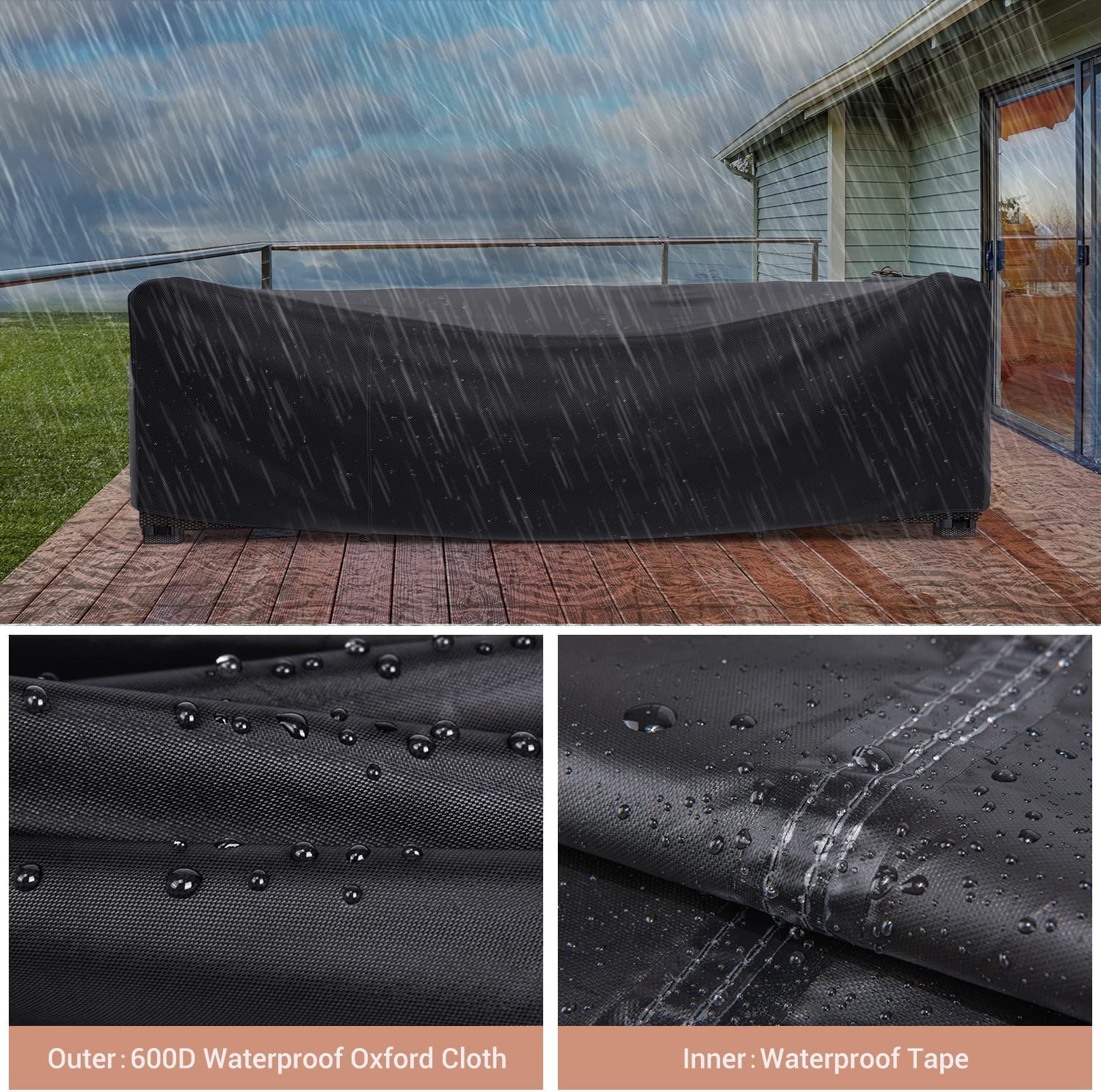 Mrrihand click-close strap fastener securing cover against wind uplift