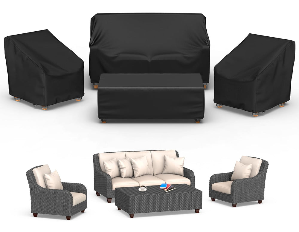 Mrrihand front view of 4-piece cover set showing all pieces and neat packing benefit