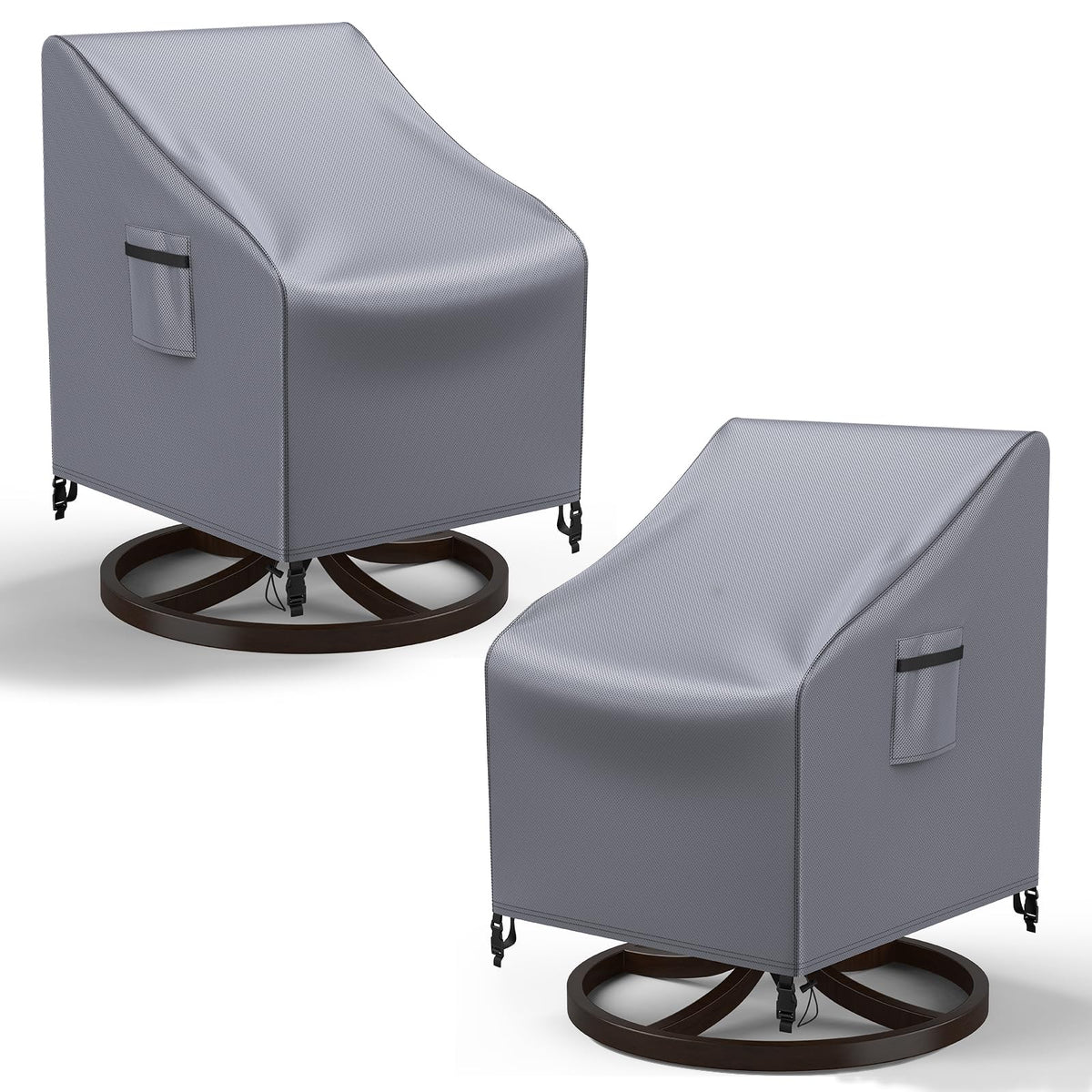 Mrrihand front view of grey cover showing full chair protection benefit