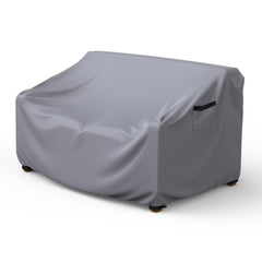 Mrrihand front view of covered 2-seater sofa protecting cushions