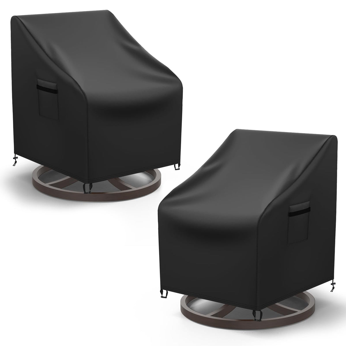 Mrrihand front view on swivel chair protecting from rain