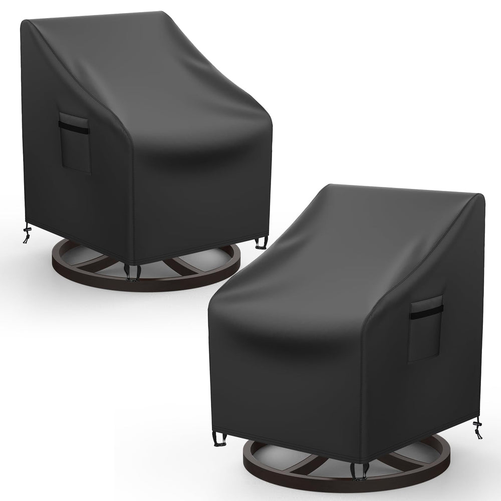 Mrrihand front view cover protecting swivel lounge chair for full-weather protection