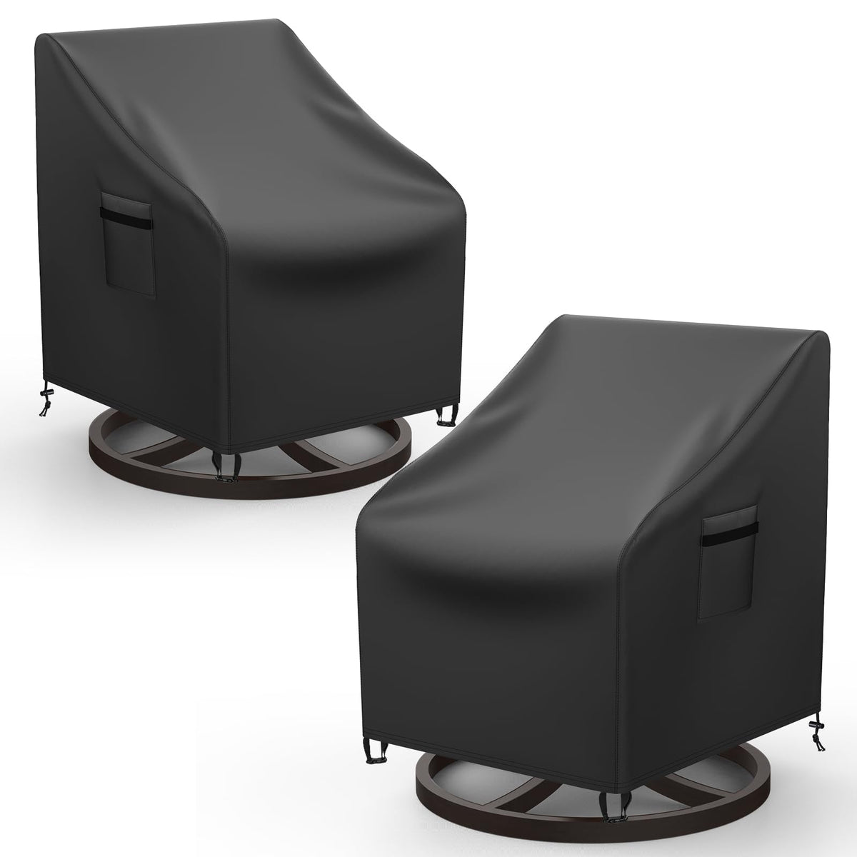 Mrrihand front view cover protecting swivel lounge chair for full-weather protection