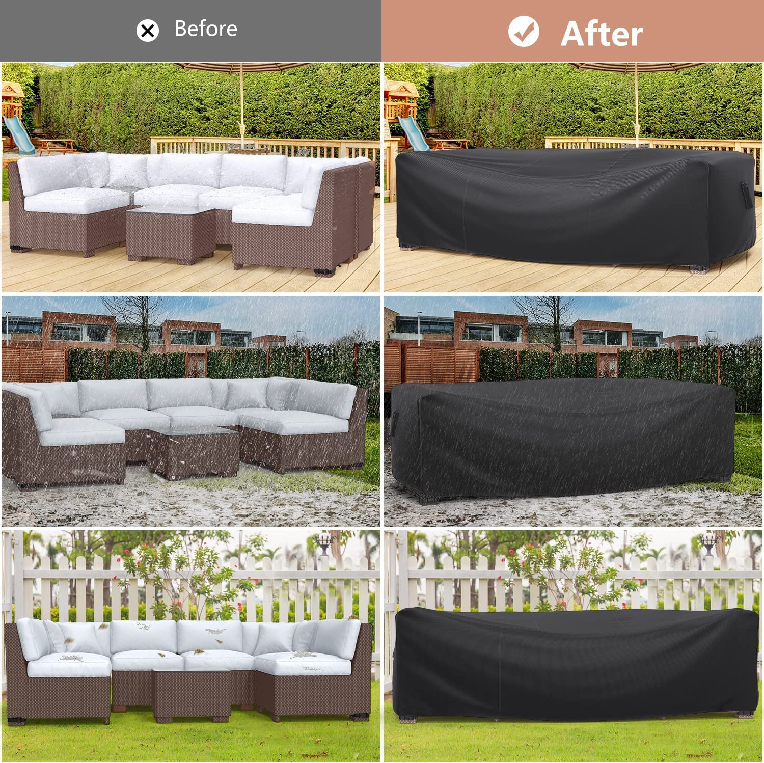 Mrrihand cover in use on oval patio table showing full protection