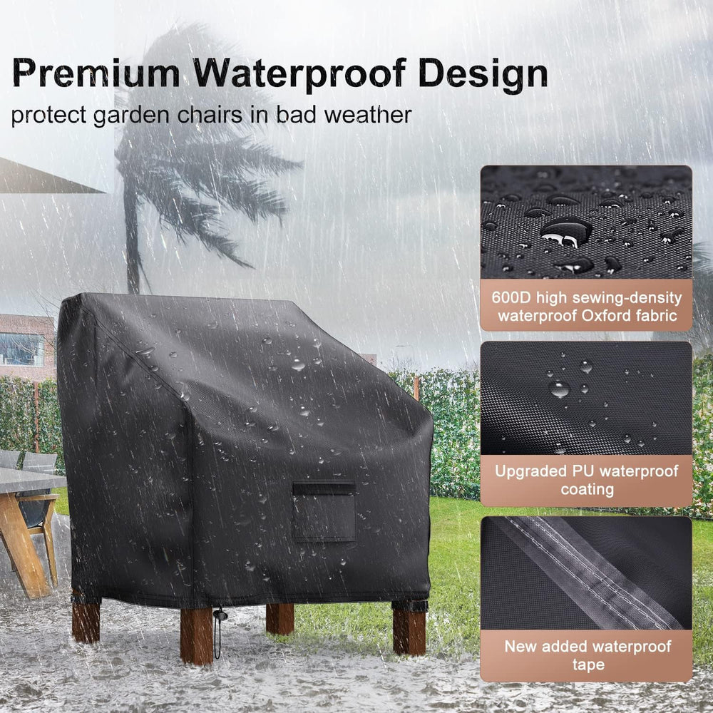 Mrrihand cover beside chair illustrating 37x40x30 inch size and fit
