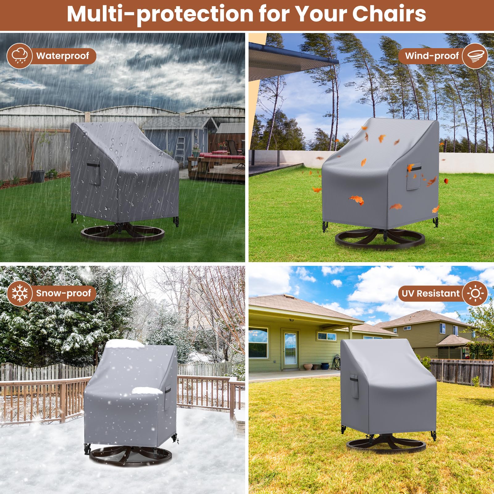 Mrrihand buckle and strap detail keeping cover secure in wind