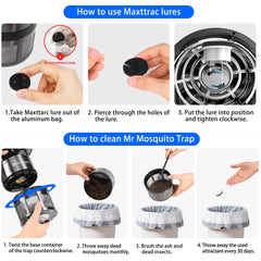 Mrs Mosquito octenol lure pack shown for effective attraction of blood-seeking mosquitoes