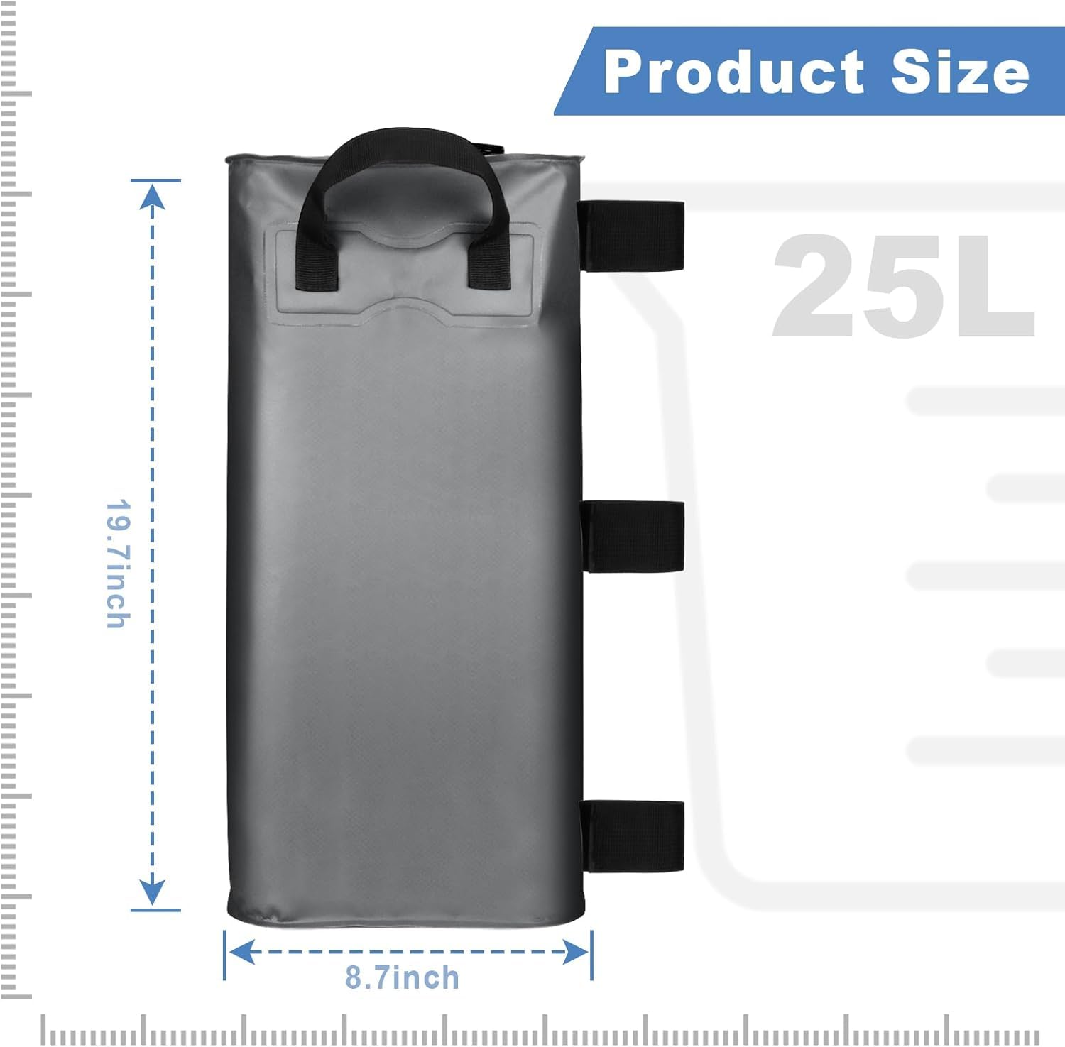Mrsenloi filled weight bag attached to gazebo leg showing improved wind resistance