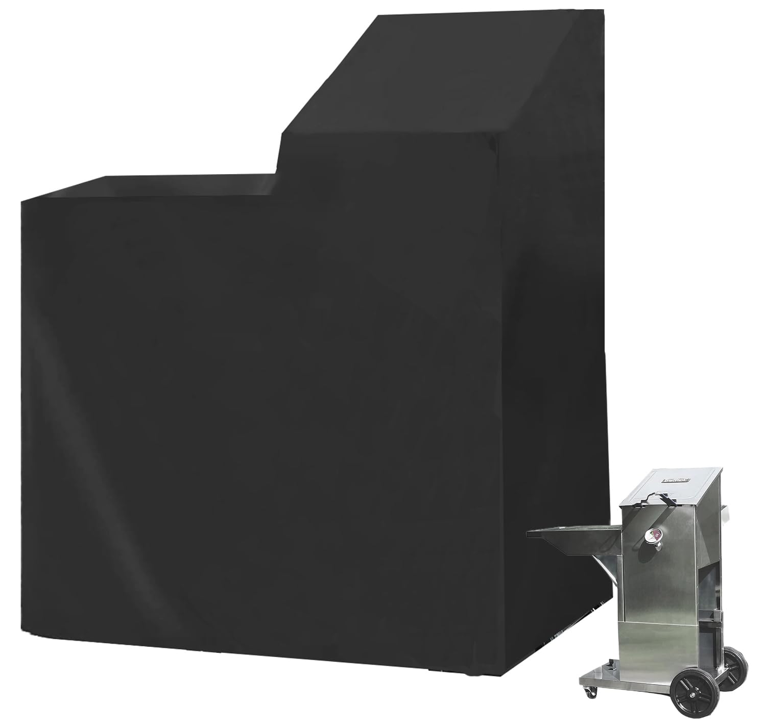 MRWiZMS front view of cover protecting Bayou Classic fryer for long-lasting protection