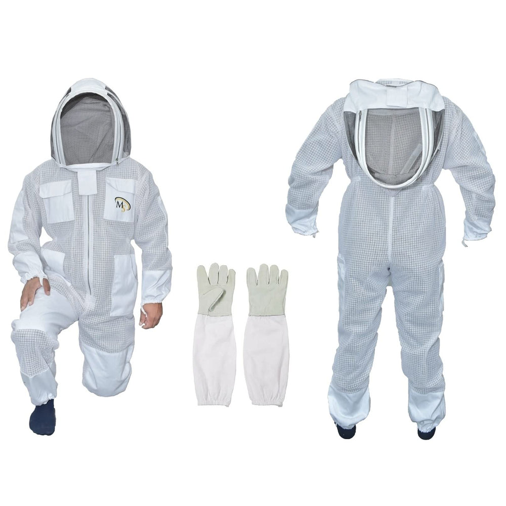 MS folded suit ready for storage showing compact, washable convenience