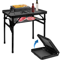 MSDADA front view folded table showing compact portability and quick setup