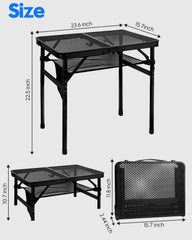 MSDADA close-up of mesh tabletop highlighting heat resistance and stability