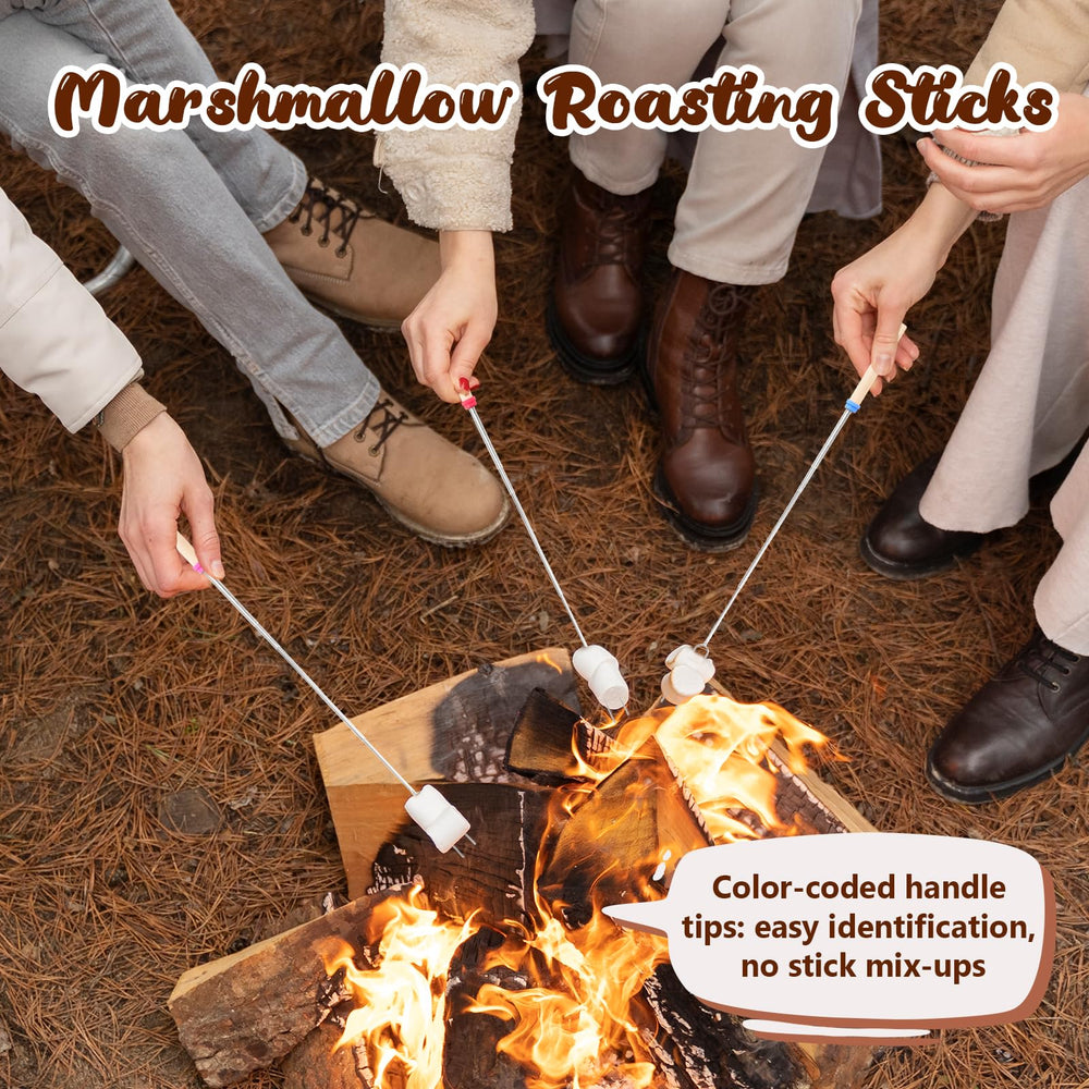 MSHUNKEJI lifestyle scene making s'mores at a campfire for family fun
