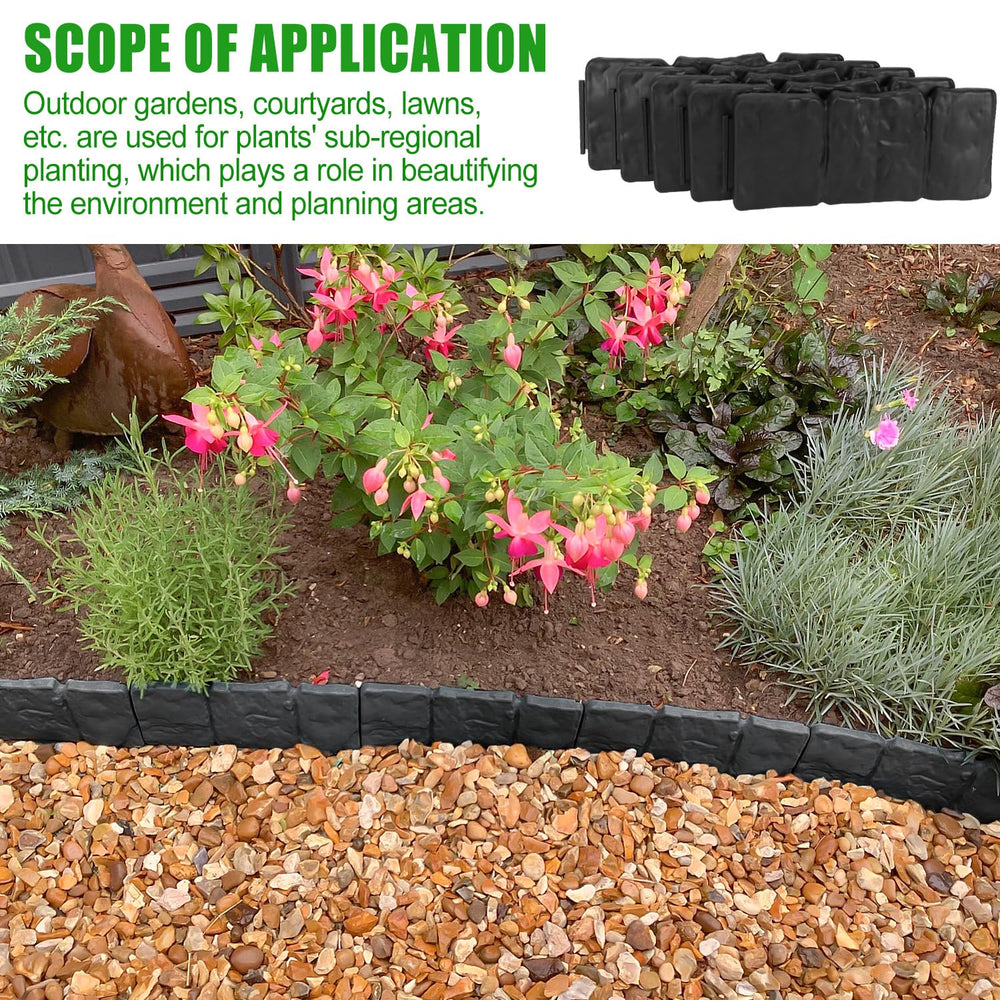 MSISILY edging next to ruler showing 9.5x4 inch size — easy planning benefit