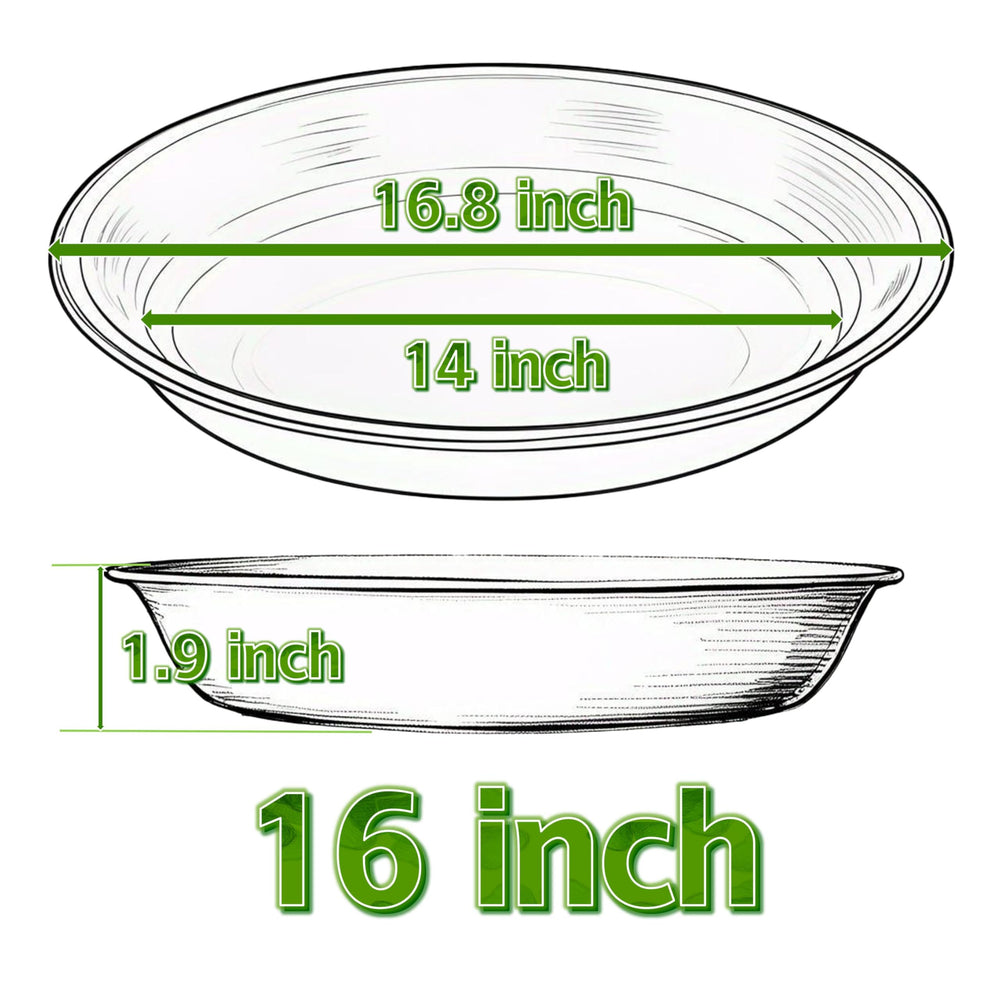 MSKIAUO side profile highlighting 1.9 inch wall height and sturdy rim for water containment