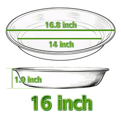 MSKIAUO side profile highlighting 1.9 inch wall height and sturdy rim for water containment