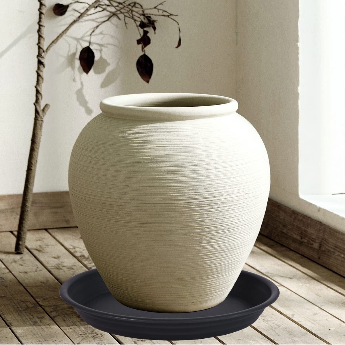 MSKIAUO stacked saucers for compact storage and easy handling