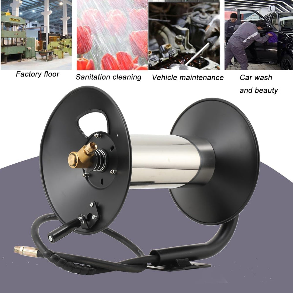 MSOTLIYR smooth hand crank closeup for easy tangle-free rewinding benefit