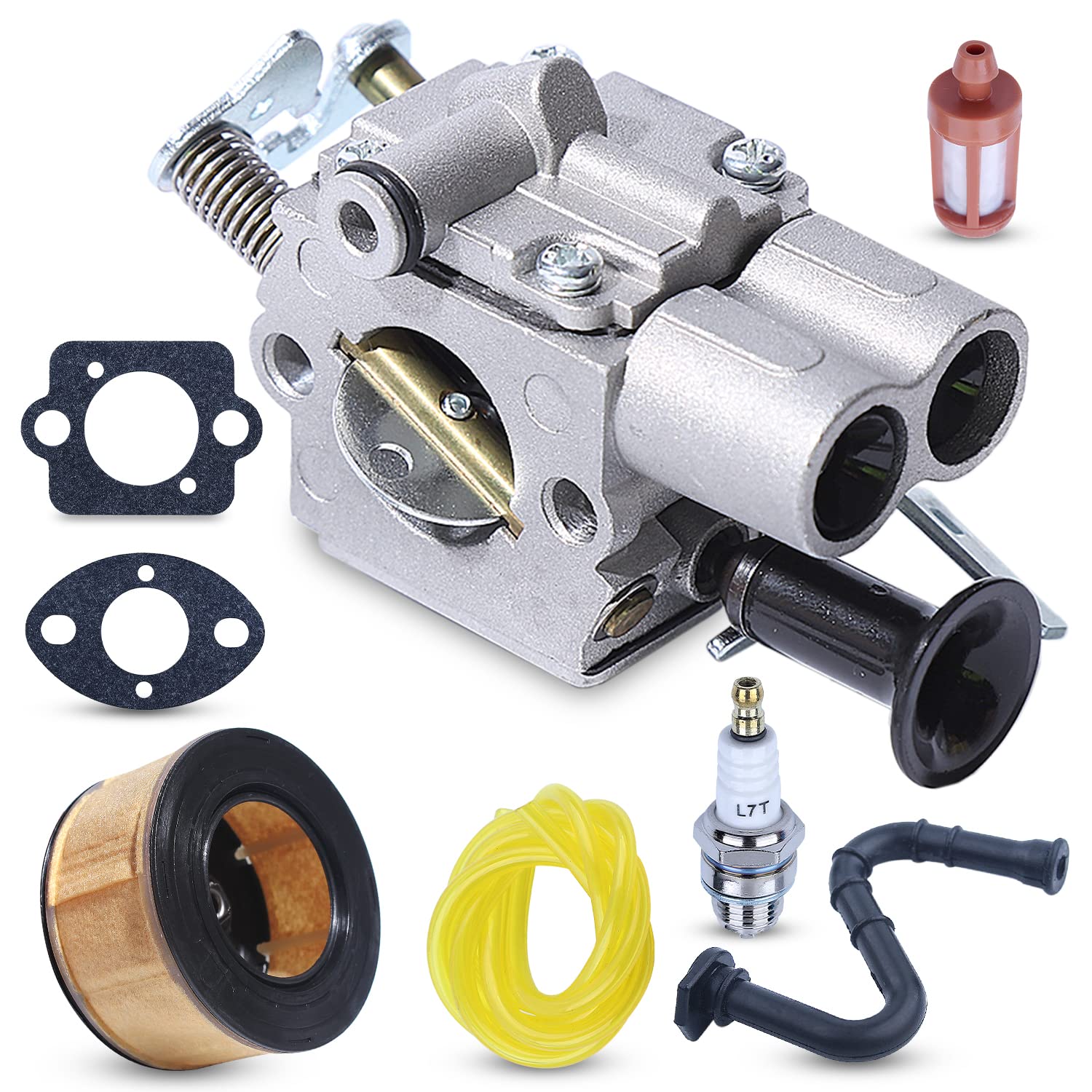 mtanlo carburetor next to a ruler for scale so buyers confirm correct size