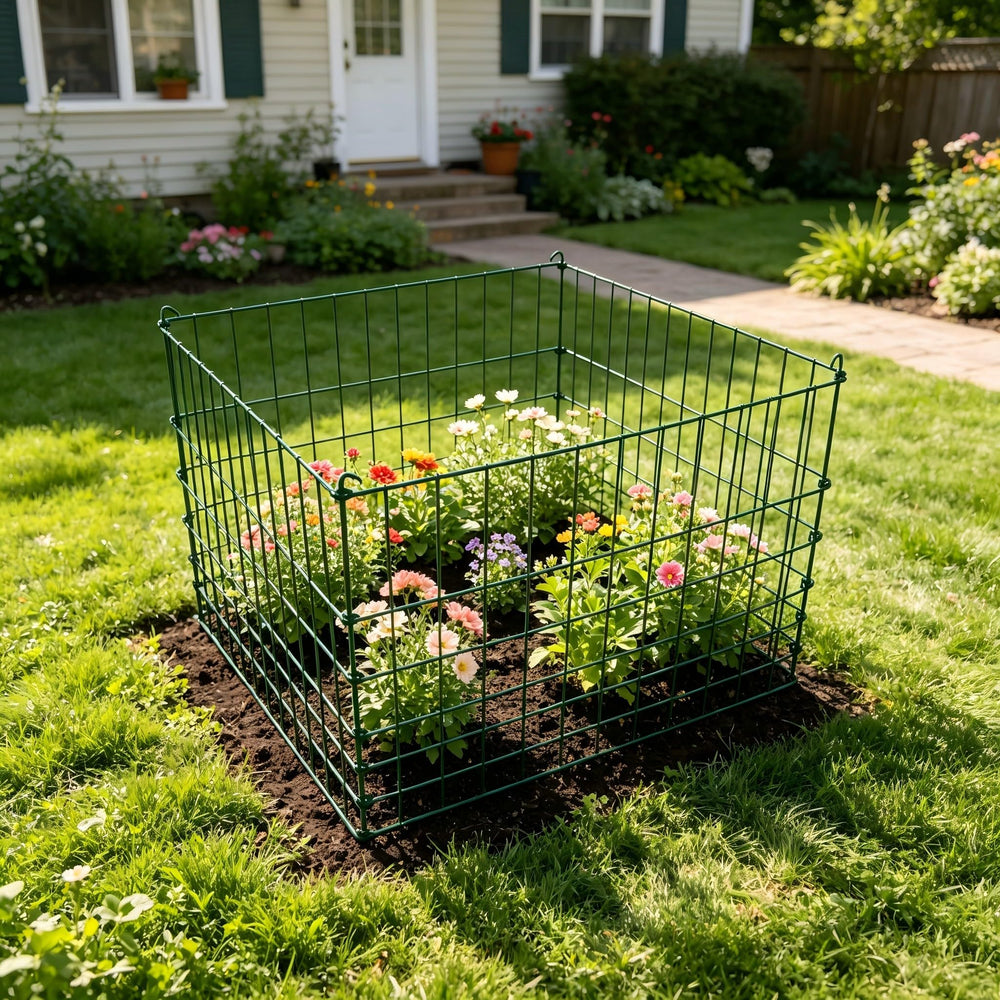MTB Supply bin beside rake illustrating 24-inch height and pile capacity