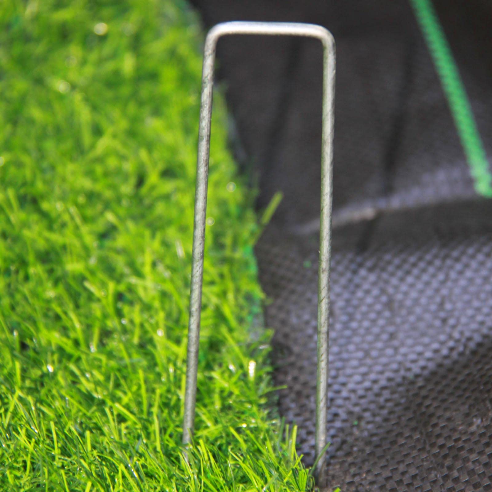 MTB Garden staples beveled ends detail enabling easier ground penetration