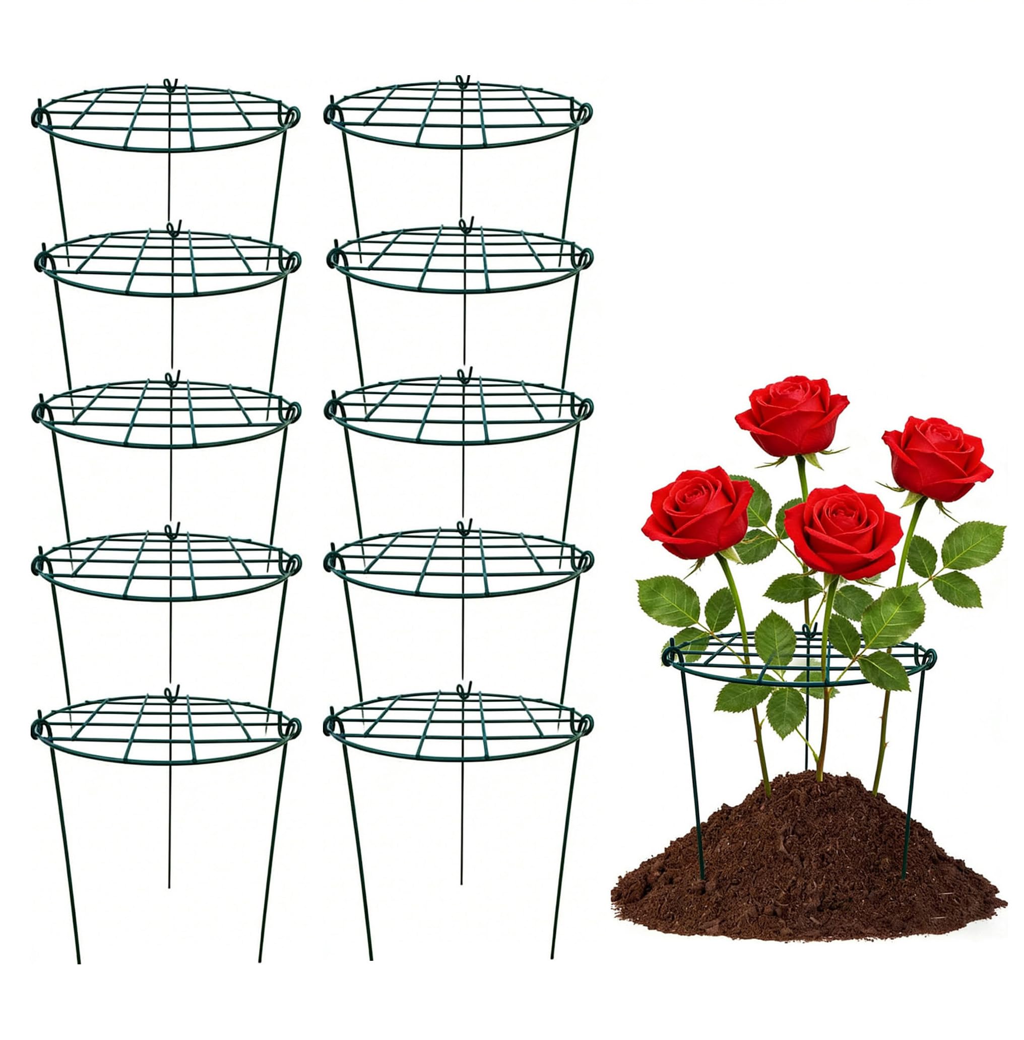 MTB Garden front packaging showing ten grow-through rings and tidy storage benefit