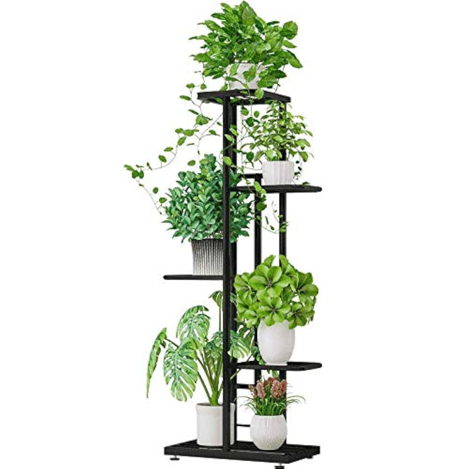 MTB Garden front view of 5-tier stand showing organized plant display and space-saving benefit