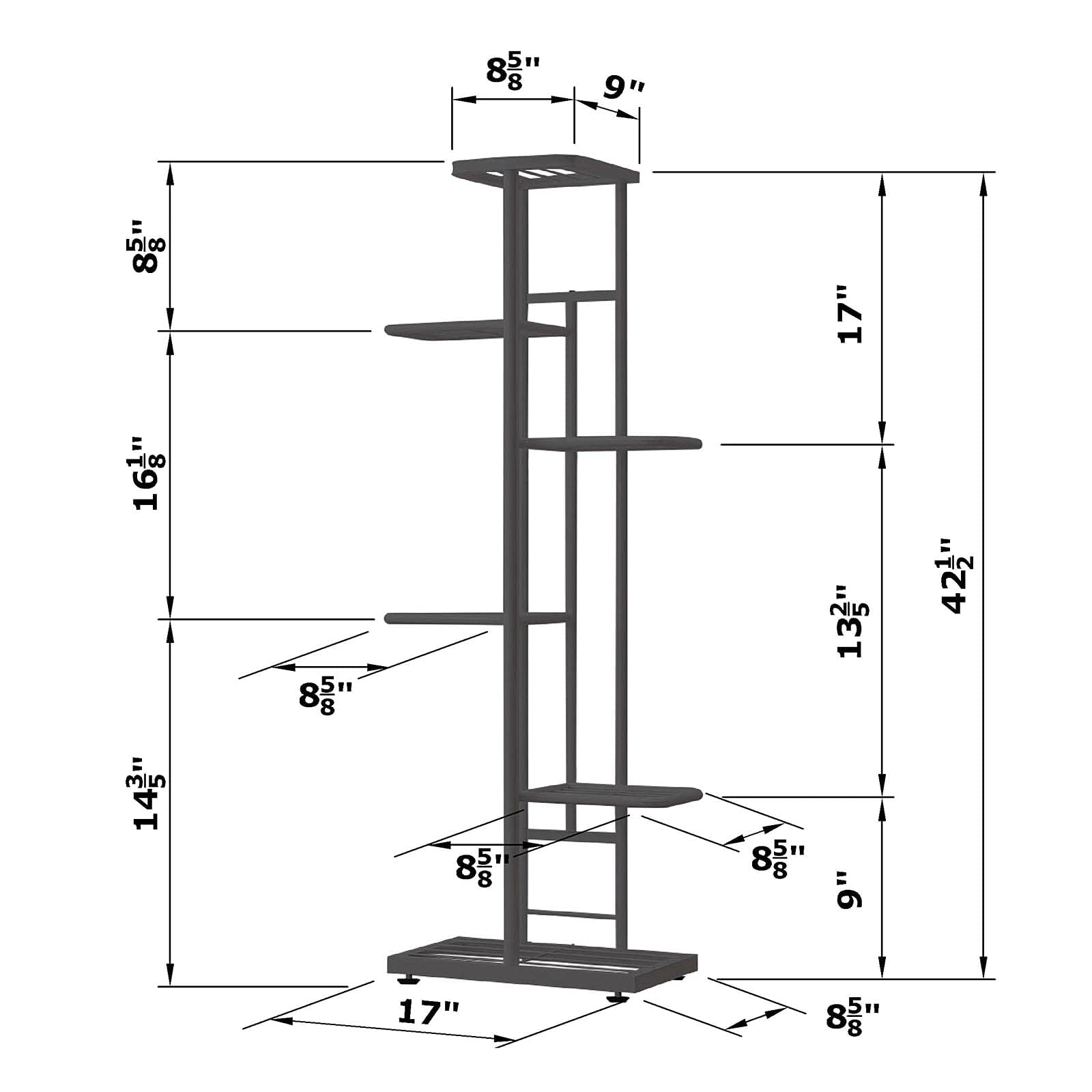 mtb garden scale shot with tape measure showing 42-inch height for space planning
