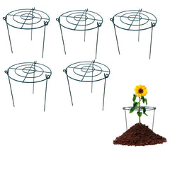 MTB Garden front view of green peony cage showing ring and legs for tidy support