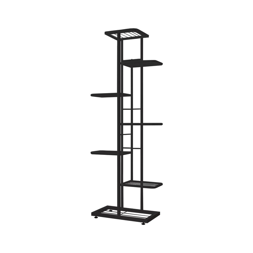 MTB Garden shelf loaded with potted plants demonstrating space-saving vertical organization