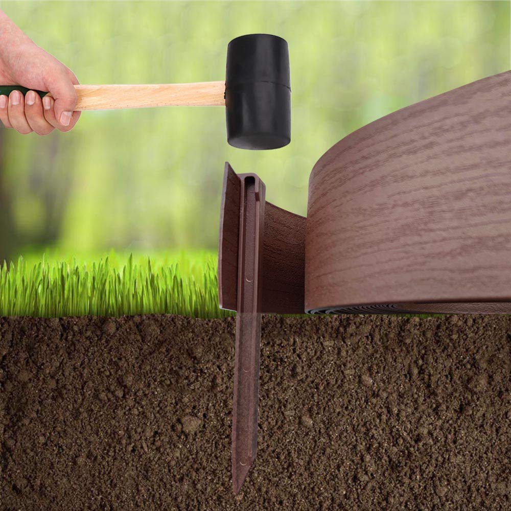 MTB Garden edging beside a ruler showing scale and proper height