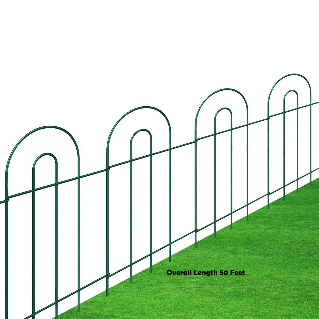 MTB Supply front view assembled fence defining flower bed and improving curb appeal