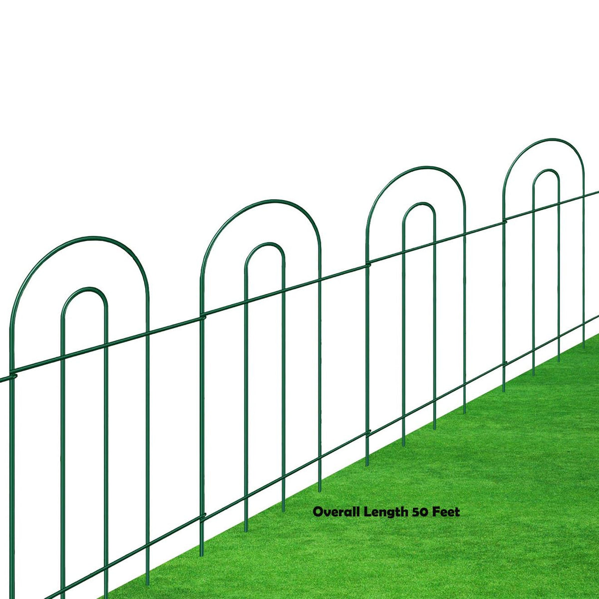 MTB Supply front view assembled fence defining flower bed and improving curb appeal