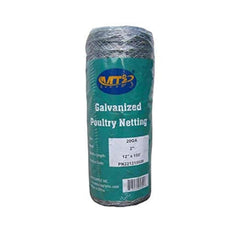 MTB Supply front view of 12x150 galvanized poultry netting, durable protection