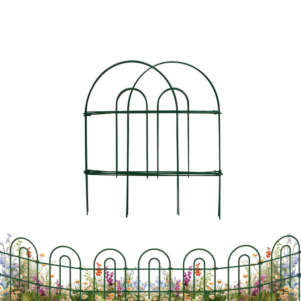 MTB Supply front view of five-pack fence showing overall length and finish