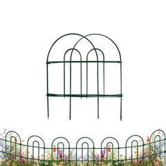 MTB Supply front view of five-pack fence showing overall length and finish