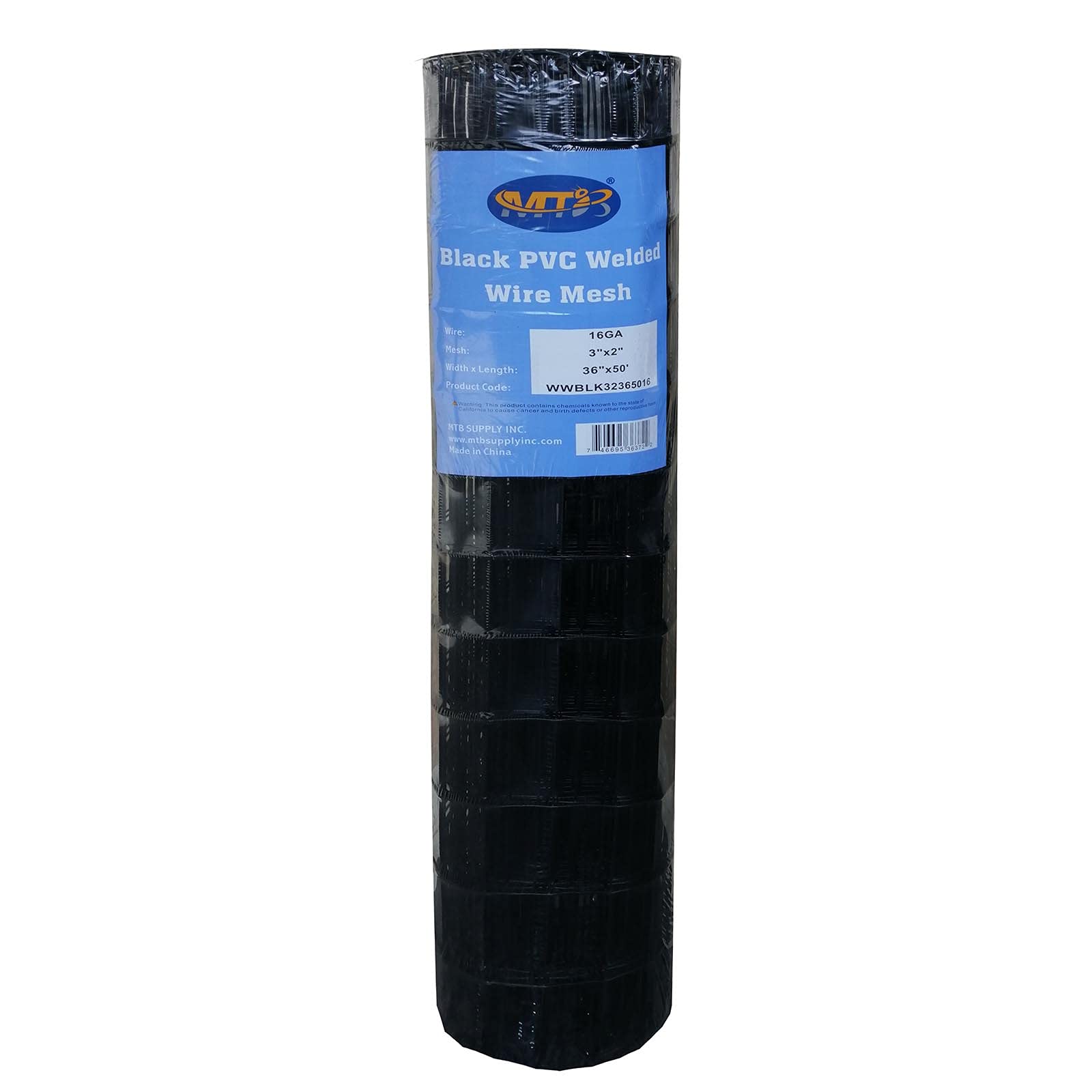 MTB Supply front roll view showing neat black PVC finish and durable appearance
