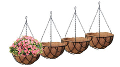 MTB Supply front view of four 12-inch hanging baskets showing shape and style benefits